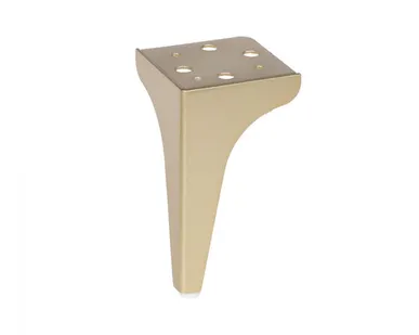 фото Опора меб. мет. STELLAR h150 угловая брашированное золото AKS