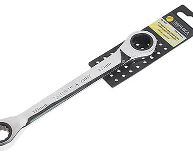 фото Ключ накидной 16х17мм трещоточный ЭВРИКА 71617