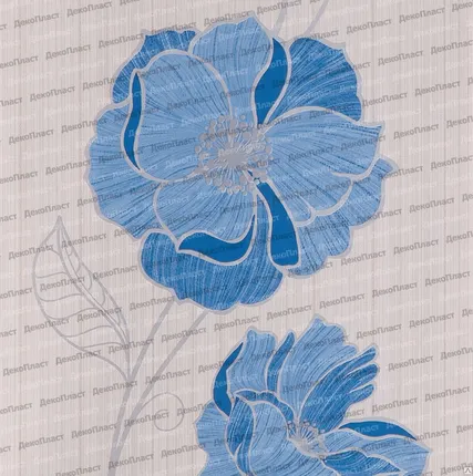 Фото №0 ПВХ стеновые панели КАМЕЛИЯ НЕБЕСНО-ГОЛУБАЯ