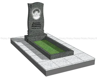 фото Памятник из темно-серого гранита под ключ. Спецпредложение 3-1