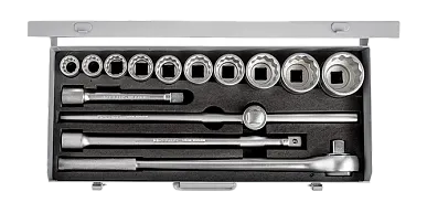 фото Набор торцевых головок 3/4" 12-гранных , (22-50 мм) 14 предмет, IZELTAS, 1120006014, 13000000890