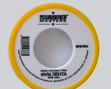 фото Фумлента ABRO 12мм х 0,1мм х15м ABRO Фумлента ABRO 12мм х 0,1мм х15м