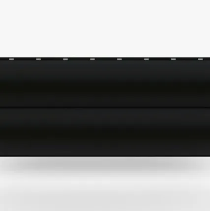 Фото №0 Сайдинг Металлический сайдинг «Бревно» Premium, 0.5 мм RAL 9005, Черный янтарь