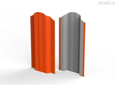 фото Штакетник "Евротрапеция" RAL 2004 Оранжевый