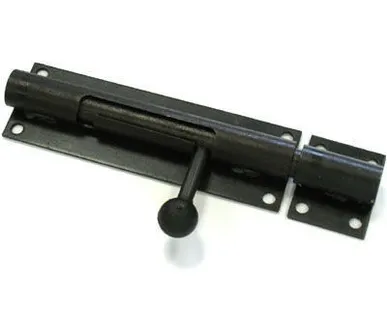 фото Засов дверной Ек L90 d10 воронёный (60,10)