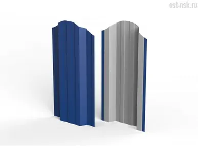 фото Штакетник "Евротрапеция" RAL 5005 Сигнально синий