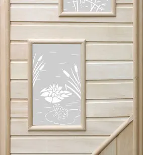 фото Дверь DoorWood "Вагонка со стеклом прямоугольным" 185х75