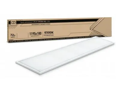 фото Панель светодиодная LPU-01-ПРИЗМА-PRO 72Вт 230В 6500K 5200Лм 180х1195х19мм белая IP40 LLT