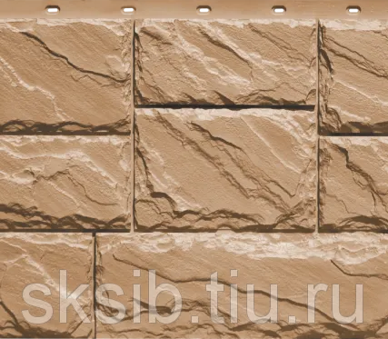 Фото №0 Фасадная панель-цокольный сайдинг Файн Бир (Камень крупный) FineBer