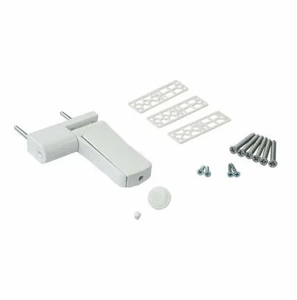 Фото №0 Петля дверная регулируемая Elementis 3-D 110мм (14-19,5 мм) на 120 кг, белая RAL9016