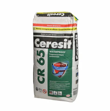 Фото №0 Гидроизоляционная масса Ceresit CR65 Waterproof 20кг