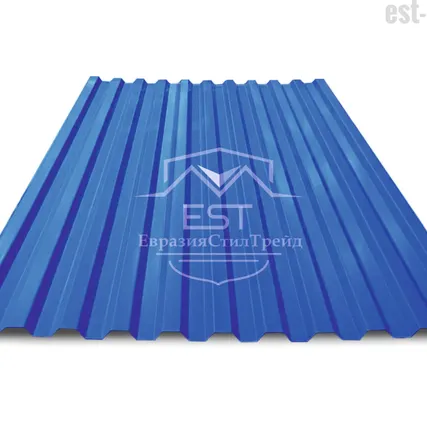 Фото №0 Профнастил С-21х1000 Pe 0.5 | RAL 5005 Сигнальный синий