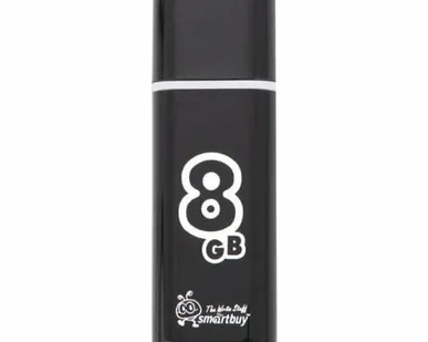 фото Флэш-диск 8GB (SMARTBUY) Glossy USB 2.0, черный SB8GBGS-K
