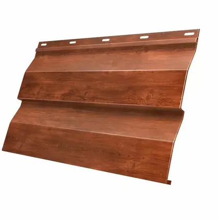 Фото №0 Сайдинг Металлический сайдинг «Корабельная доска» покрытие 3D мореный дуб Россия, эконом, 0.4-0.45 мм