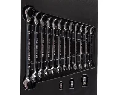 фото Набор комбинированных ключей с трещоткой, ложемент, 15 предметов KING TONY 9-102A15MR