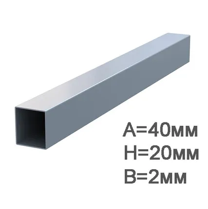 Фото №0 Профильная труба 40х20х2мм
