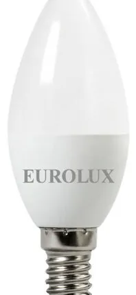 Фото №0 Лампа светодиодная EUROLUX LL-E-C37-5W-230-2,7K-E14