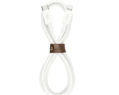 фото Дата-кабель "vlp" Nylon Cable USB С - Lightning MFI, 1.2м, белый