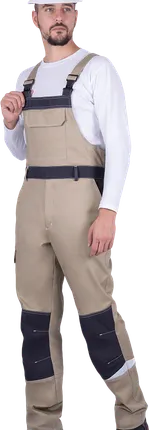 Фото №0 Полукомбинезон ТУРБО SAFETY летний, бежевый-т.серый
