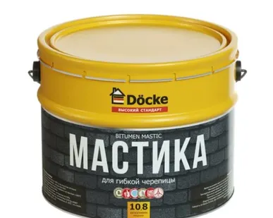 фото МАСТИКА ДЛЯ ГИБКОЙ ЧЕРЕПИЦЫ DOCKE, 10,8л.