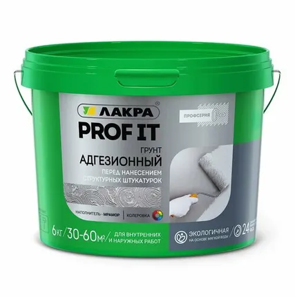 Фото №0 Дисма Грунт адгезионный Лакра PROF IT 6кг