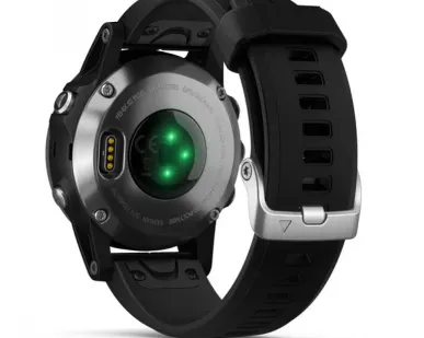 фото Часы Garmin Fenix 6 Sapphire серые с черным ремешком