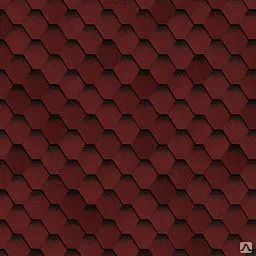 фото Черепица гибкая ШИНГЛАС цвет красный (3,0 кв.м.)