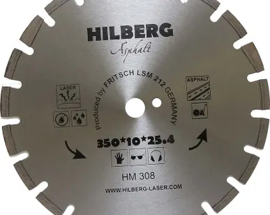 фото Алмазный диск Hilberg д. 350 мм асфальт