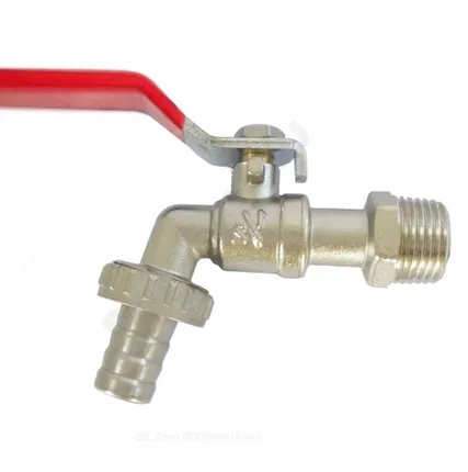 Фото №0 Россия Кран водоразборный со штуцером Ду 15 НР рычаг латунь