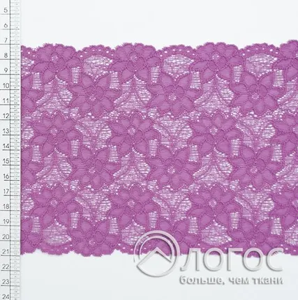 Фото №0 Кружево стрейч 140 мм Е-393, И, сиреневый