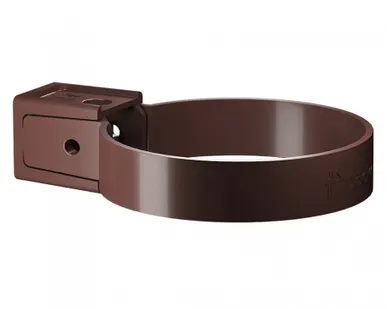 фото Хомут универсальный для водосточной трубы, шоколад Дёке PREMIUM