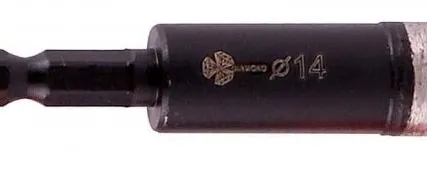 Фото №0 Коронка алмазная 14 мм по керамограниту Серебряная пайка GCB756 TRIO-DIAMOND