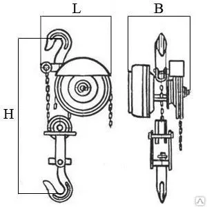Фото №0 Таль ручная шестеренная (HS-Z/622-A) г/п 1 т в/п 3 м