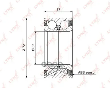 фото Подшипник Ступицы Колеса | Перед Прав/Лев | Lada Largus/Xray LYNXauto арт. WB1202