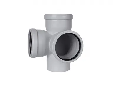 фото Крестовина двухплоскостная 110/110/110 (87.5°) для внутренней бесшумной канализации STOUT