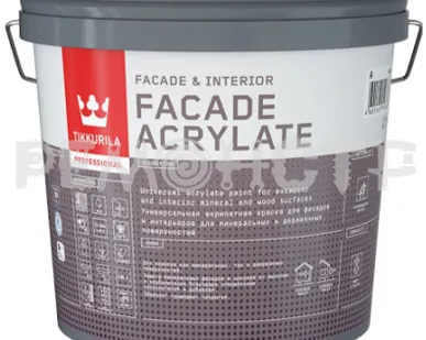 фото Краска фасад  2,7л гл/м Tikkurila FACADE Acrylate (3) база A под заказ П