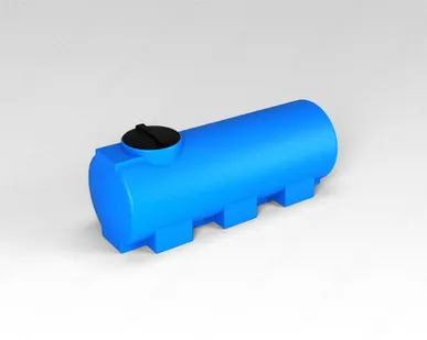 фото Емкость ЭВГ 500 литров цилиндрическая горизонтальная, пластиковая Синий