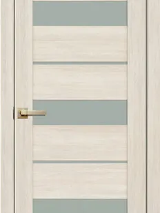 фото Дверь межкомнатная 200 (La Stella) стекло матовое, экошпон, Ясень снежный 2000х800мм