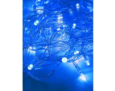фото Гирлянда светодиодная 120LED син. прозр. провод 12.8м (11.3+1.5) 8 режимов мигания IP20 син. Космос KOC_GIR120LED_B