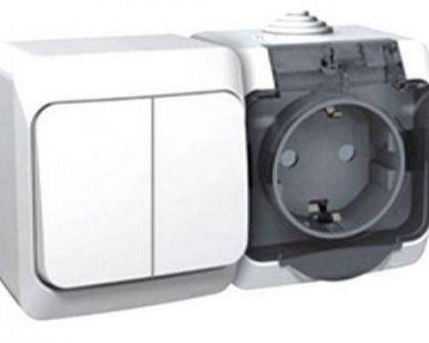 фото Блок выключатель-розетка ЭТЮД IP44  Schneider Electric