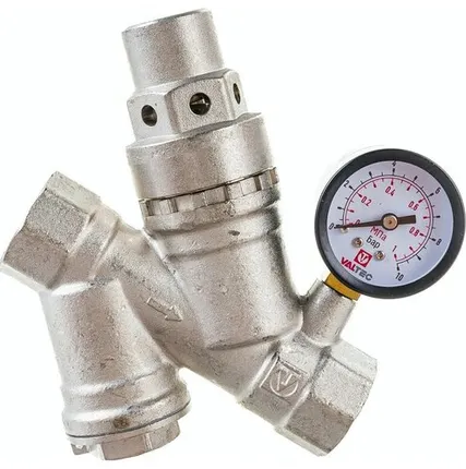 Фото №0 Редуктор давления VALTEC с фильтром и манометром 3/4" VT.082. N.05