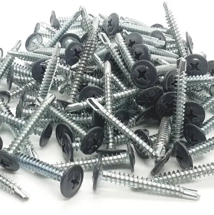 Фото №0 Саморез с прессшайбой 4.2х32 сверло, графитовый серый (7024) 100шт