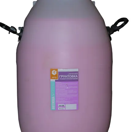 Фото №0 Грунт глубокого проникновения APIS Оптима 50 кг (розовый) бидон