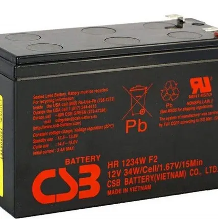 Фото №0 Аккумуляторная батарея CSB HR1234W F2 (12В 9Ач)