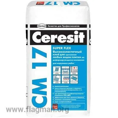Фото №0 Клей для плитки Церезит CM-17/25 кг эластичный
