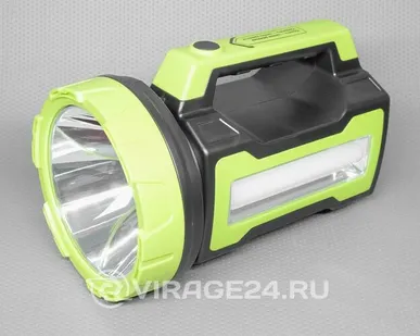 фото Фонарь аккумуляторный Premium 10W LED, регулировка яркости, з/у 220В/12В, бок. панель 3Вт, USB выход, КОСМОС