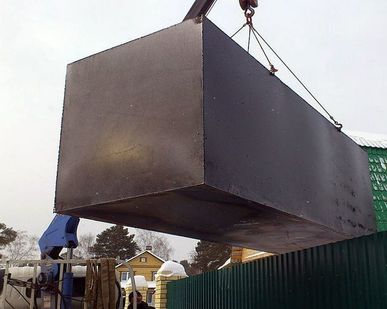 фото Монтаж металлического септика