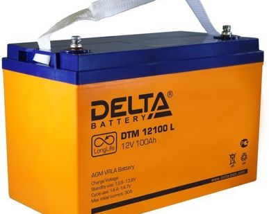 фото Аккумулятор Delta DTM 12100 L, 12В, 100Ач, 330x171x214; 32кг AGM (10 лет)