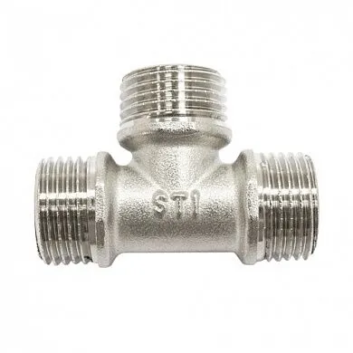 Фото №0 Тройник Ду 15 латунь штуцер-штуцер-штуцер