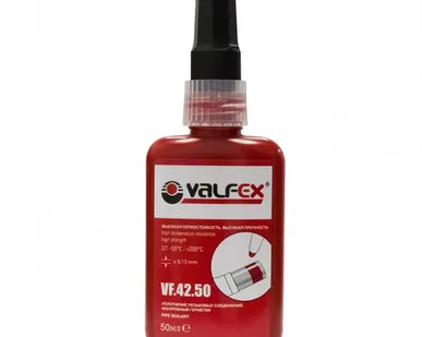 фото Клей-герметик анаэробный VALFEX 50 мл. красный